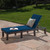 76.5" Brown and Navy Blue Contemporary Outdoor Patio Rectangular Chaise Lounge
