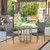 3pc Gray Round Table Outdoor Patio Bistro Set 35.25"