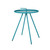 21.75" Teal Blue Contemporary Round Outdoor Patio Side Table