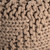 20" Brown Contemporary Hand Knitted Outdoor Patio Pouf Ottoman with Filler
