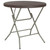 Contemporary Outdoor Patio Folding Table - 31.5" Brown and Gray - Ideal for Kids' Spaces