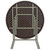 31.5" Brown and Gray Round Contemporary Outdoor Patio Folding Table