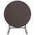 31.5" Brown and Gray Round Contemporary Outdoor Patio Folding Table