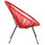 35.25" Red and Black Oval Outdoor Furniture Patio Bungee Lounge Chair