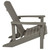 35" Solid Gray Cottage Outdoor Furniture Patio Adirondack Lounger Chair