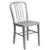 33.25" Silver Contemporary Outdoor Patio Dining Chair