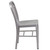33.25" Silver Contemporary Outdoor Patio Dining Chair