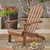 36" Brown Outdoor Patio Foldable Adirondack Chair