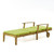 79" Green and Brown Contemporary Outdoor Patio Rectangular Chaise Lounge