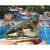 16" Iguana Spitter Piped Hand-Painted Outdoor Garden Statue