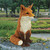 18" Sitting Fox Outdoor Garden Statue