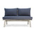 48.75" Steel Gray Contemporary Outdoor Patio Loveseat - Inviting Luxury for Your Patio