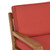2pc Red and Brown Outdoor Loveseat with Coffee Table 52"