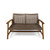 52" Brown Contemporary Outdoor Patio Handwoven Loveseat