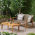 2pc Mocha Brown Outdoor Patio Loveseat and Coffee Table Set 52"