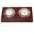 8" Brown and Gold Contemporary Porthole Desk Set