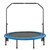48" Black and Blue Upper Bounce Mini Foldable Rebounder Outdoor Fitness Trampoline with Adjustable Handrail