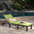 76.5" Brown and Green Contemporary Outdoor Patio Rectangular Chaise Lounge