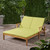 79.25" Green and Brown Outdoor Patio Double Chaise Lounge
