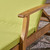 79.25" Green and Brown Outdoor Patio Double Chaise Lounge