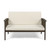 53.25" Refresh Your Backyard with the White and Gray Contemporary Outdoor Patio Loveseat