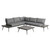 Upgrade Your Outdoor Space with the 4-Piece Gray Wood and Aluminum V-Shaped Patio Sofa Set