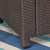 76.75" Brown and Beige Contemporary Outdoor Patio Sofa with Cushions