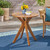 30" Brown Contemporary Round Outdoor Bistro Table with X Legs