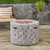 31.75" Gray Round Outdoor Patio Lightweight Fire Pit