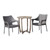 Clement 3pc Gray Slatted Round Table Outdoor Patio Bistro Set - Elevate Your Backyard Dining Experience