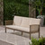 77.75" Gray and Cream White Outdoor Patio Sofa with Cushions