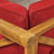 2-Piece Red and Brown Outdoor Patio Sectional Loveseat Set 30.25"