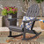 36" Gray Outdoor Furniture Patio Adirondack Rocking Chair