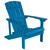 Vibrant 35" Blue Cottage Outdoor Patio Adirondack Lounger Chair for Ultimate Comfort