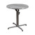 28.5" Gray and Silver Veendam Round Patio Dining Table