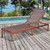 75.5" Brown and Black Zuiderdam Eucalyptus Traditional Patio Lounger