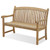 48" Brown Newcastle Teak Slatted Back Patio Bench