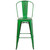 46'' Green Distressed Outdoor Barstool with Back Rest