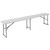Convenient and Versatile 71'' White and Gray Bi Fold Bench with Carrying Handle