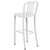 43'' White Industrial Outdoor Patio Vertical Slat Back High Bar Stool