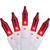 100-Count Red Mini Christmas Light Set, 18ft White Wire