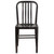 33.25" Antique Black Contemporary Outdoor Patio Dining Chair