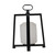 16.25" Black and White Contemporary Lantern with Frame