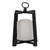 16.25" Black and White Contemporary Lantern with Frame