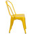 33" Yellow Contemporary Outdoor Furniture Patio Stackable Chair