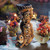 15.5" Stacked Squirrels Holding Acorn Outdoor Garden Statue