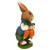 Set of 2 Easter Bunny Carrying Carrots and Chick Outdoor Garden Statue 12"