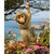 16" Hanging Chimpanzee Baby Monkey  Outdoor Garden Statue