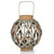 12.75" Silver and Natural Brown Classic Small Shanghai Round Lantern