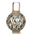 12.75" Silver and Natural Brown Classic Small Shanghai Round Lantern